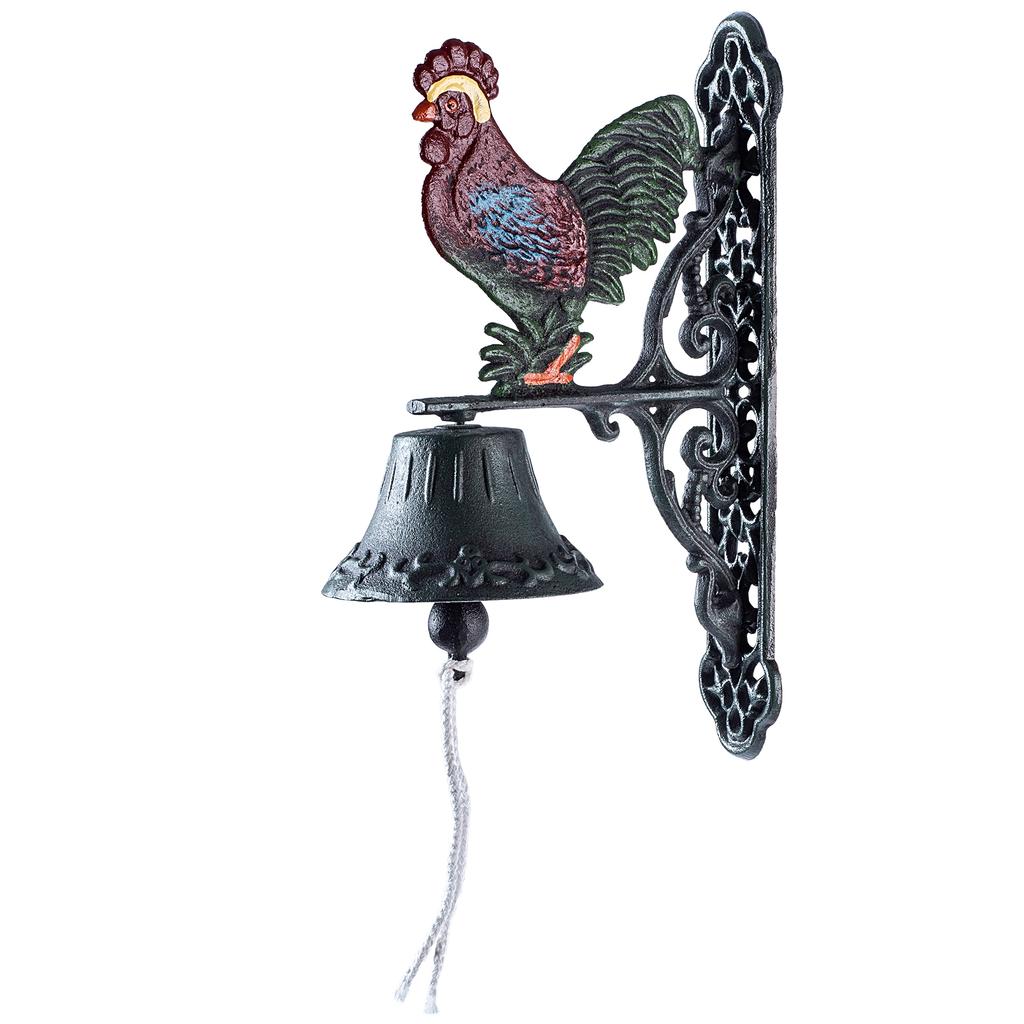 KADAX Cast Iron Door Bell Rooster Knocker Decorative Retro Bell