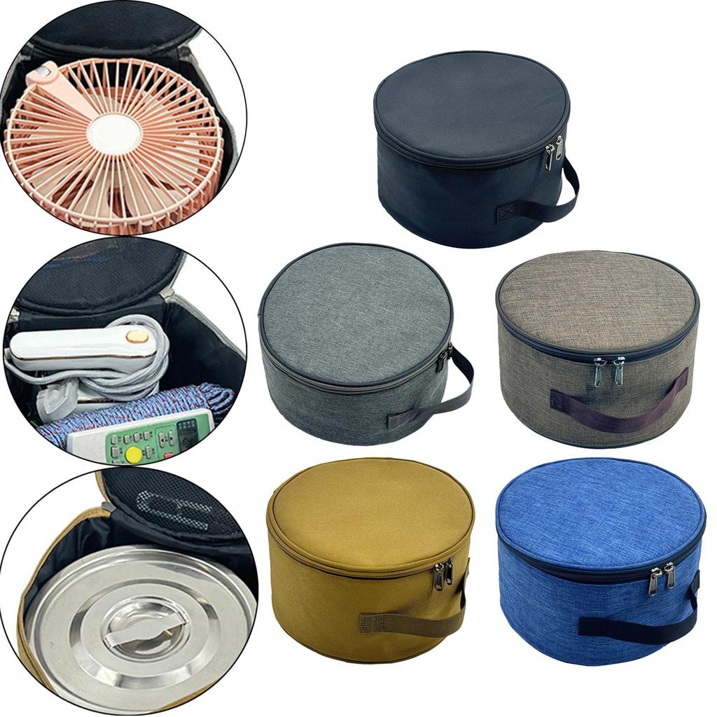 Foldable Fan Storage Bag Portable Camping Gear Organizer Dustproof Makeup Bag