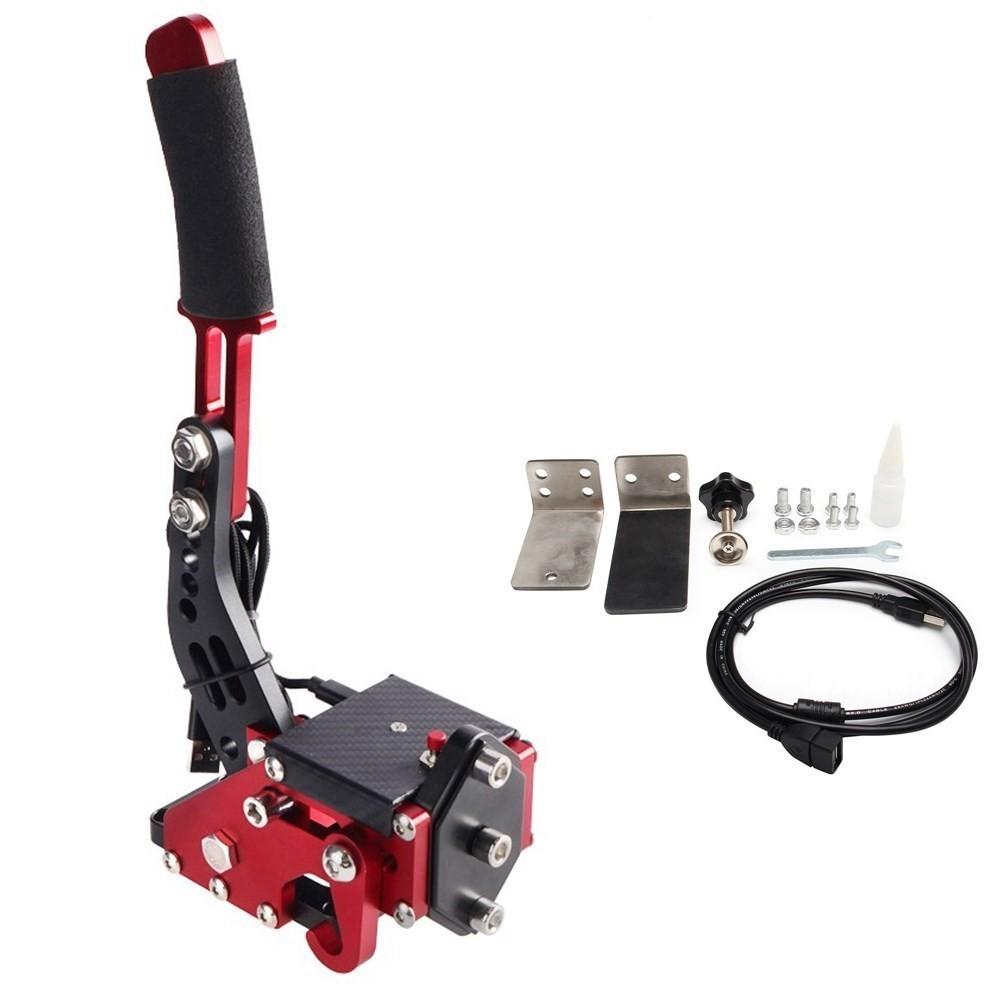 USB Handbrake For PS4/PS5 For Thrustmaster T300 Universal PC SIM Racing Games Hand Brake System W/Fixed Parts, Red/Black/Blue