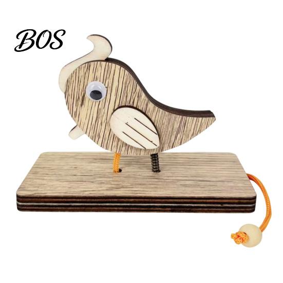 Solid Wood Door Bell Pull Wooden Woodpecker Knocker, Rustic Knocker with Rope, Interactive Knocking Decor Handmade Cute Doorbell for Shop Home