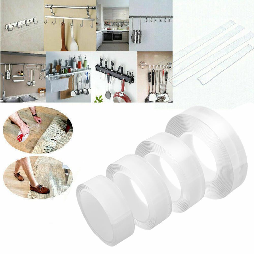 1/2/3/5 м Многоразовая Двусторонняя Клейкая Нано Бесследная Лента Съемная Наклейка Моющаяся Клейкая Петля Диски Завязка Клей Защита от царапин