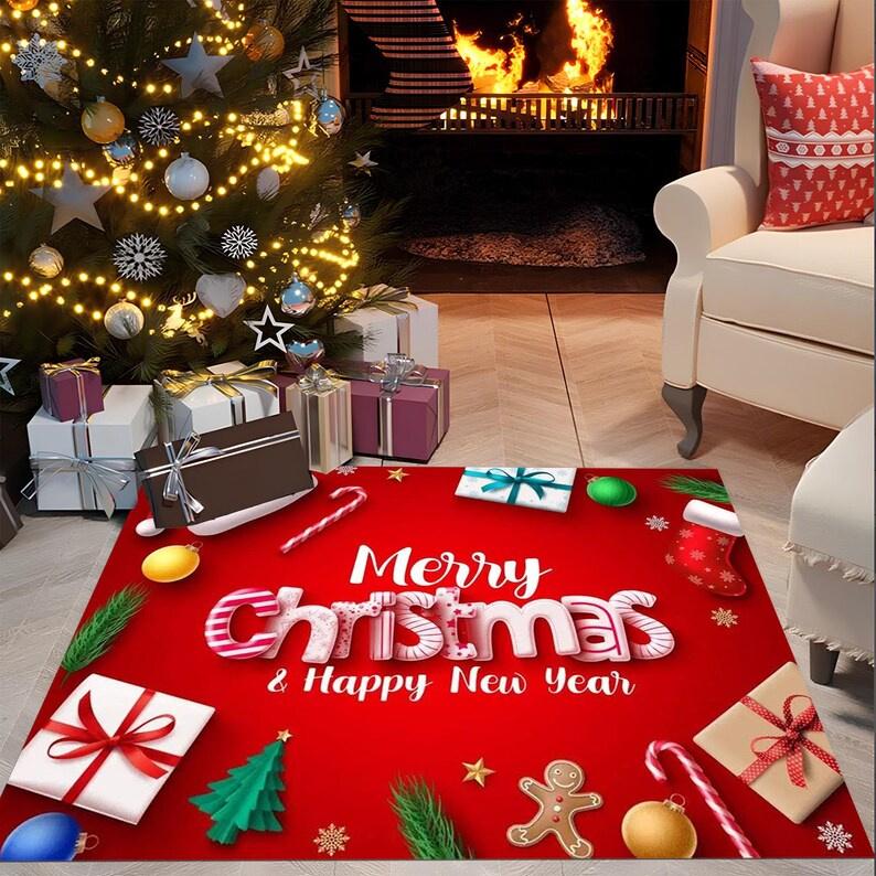 Рождественский дверной коврик, уличный коврик для прихожей, ковер с Новым годом, коврик для двери, забавные дверные коврики, украшения для домашнего декора
