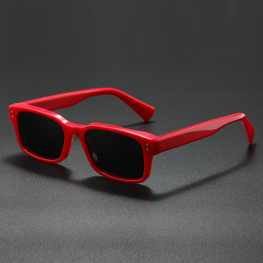 Super Rectangle Sunglasses Men Women Unisex Acetate Luxury Polarized Sun Glasses Gift Box Bags Packaged Sunglass