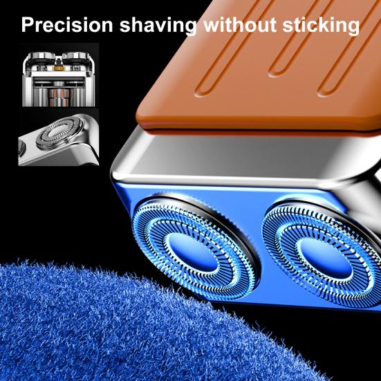 Мужская электробритва IPX7 Водонепроницаемая мини-бритва карманного размера с зарядкой от USB, беспроводная роторная бритва с высокоскоростным мотором и светодиодным дисплеем, портативная бритва