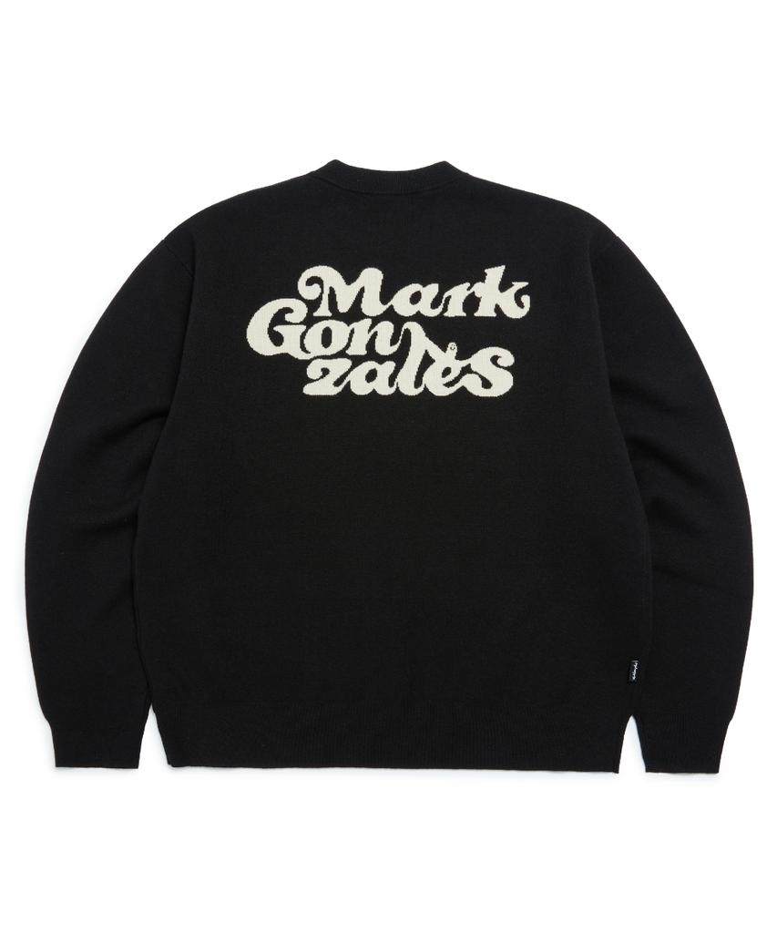 MARK GONZALES Mg Heart Wappen Knit Sweater - Black