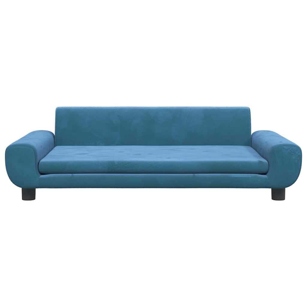 Dog Bed Blue 100 x 54 x 33 cm Velvet