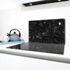 GLASS PROTECTIVE PLATE FOR STOVE 90x52 BLACK