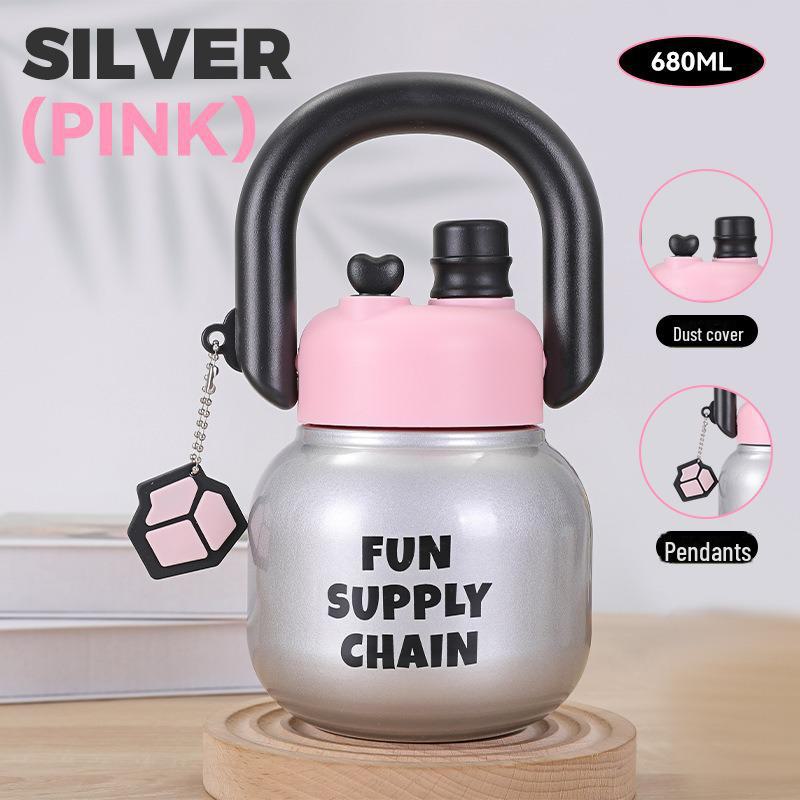 Portable Large-Capacity Cute Straw Cup for Girls