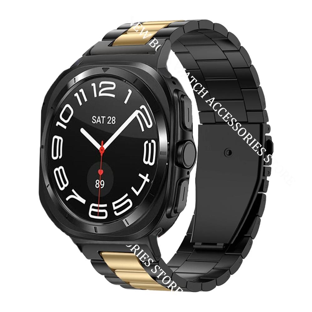 Ремешок из нержавеющей стали для Samsung Galaxy Watch Ultra 47 мм LET Без зазоров Ремешок для SAMSUNG Galaxy ULTRA 47MM Роскошный браслет Correa