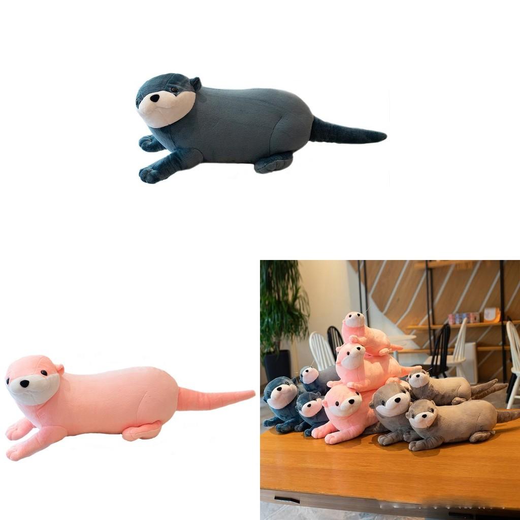 Simulation Otter Plush Stuffed Toy Animals Dolls Room Decoration Kids Gifts