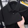 Новая мужская высококачественная рубашка-поло из чистого хлопка - с коротким рукавом, с воротником, однотонная, повседневная летняя футболка