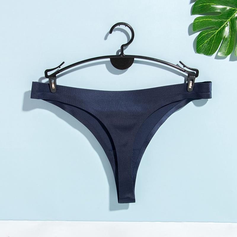 Сексуальные бесшовные узкие трусики-бикини, модные ультратонкие стринги с низкой посадкой, удобные прозрачные стринги