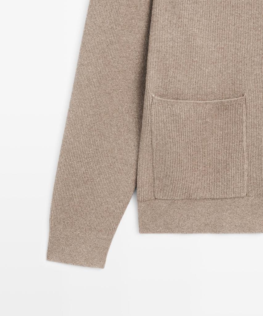 Хлопковый вязаный кардиган Massimo Dutti