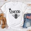 Summer Fashion Bee Queen Print T Shirt Women Graphic Hot Streetwear T Shirt Loose Clothes