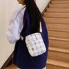 Тканевая сумка с цветочной текстурой женская 2025 новая Мори милая универсальная маленькая сумка-мессенджер литературная маленькая свежая сумка на плечо