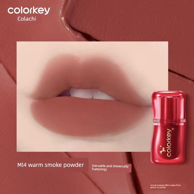 [Year of the Horse Limited Edition] Colorkey Matte Lip Mud Lipstick, Brightening Effect, Long-Lasting, Non-Drying for Autumn and Winter