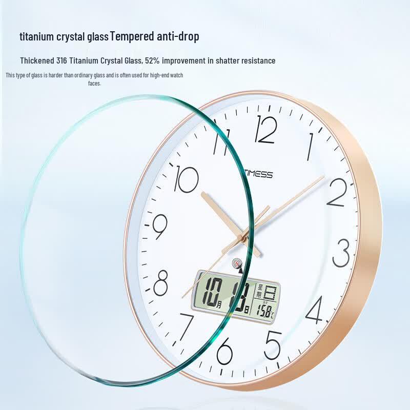 Настенные часы Timess с радиоуправлением, термометром и календарем