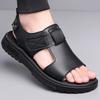 2025 New Platform Men's Sandals Large Size Roman Beach Shoes Open-toed Fish Mouth Cool Men's Shoes Vietnamese Slippers