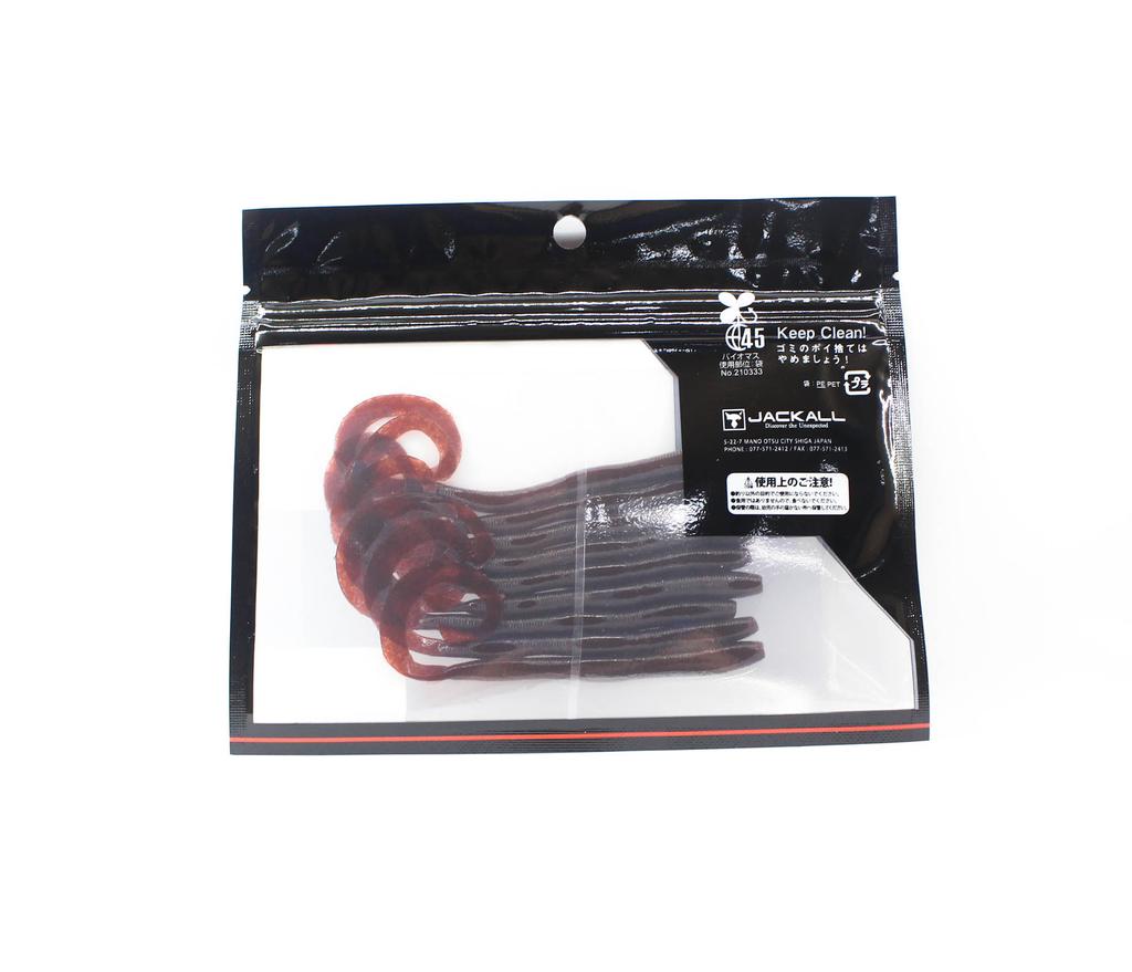 Jackall Мягкая приманка Flick Curly 3,8 дюйма Cola (0711)