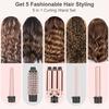 MINOO Premium Salon Grade Interchangeable Hair Curler 5 Replaceable Aluminum Heads PTC Fast Heating LED Temperature