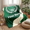 Werder Bremen FC Custom Name Text Flannel Blanket Soccer Logo Personalized Fleece Throw Blanket Special Gift For Sofa Bedroom Home