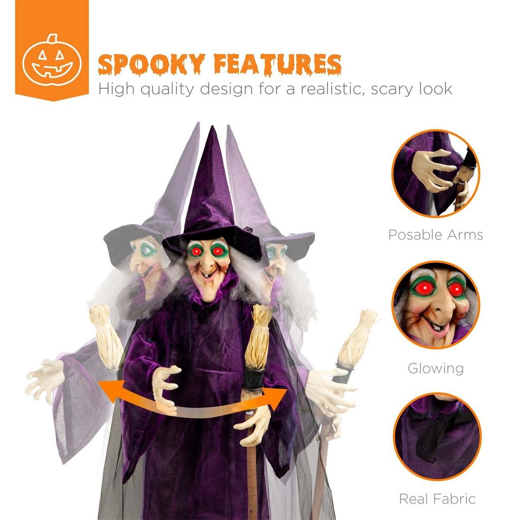 Halloween Glow Witch Decoration Props Witch Holiday Party Haunted House Atmosphere Decorations