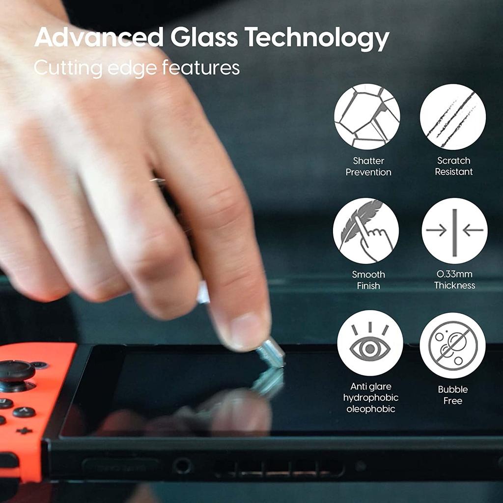 Закаленное защитное стекло для экрана, совместимое с Nintendo Switch/ Switch Lite/ Switch OLED, жесткая защитная пленка для игровой консоли Switch