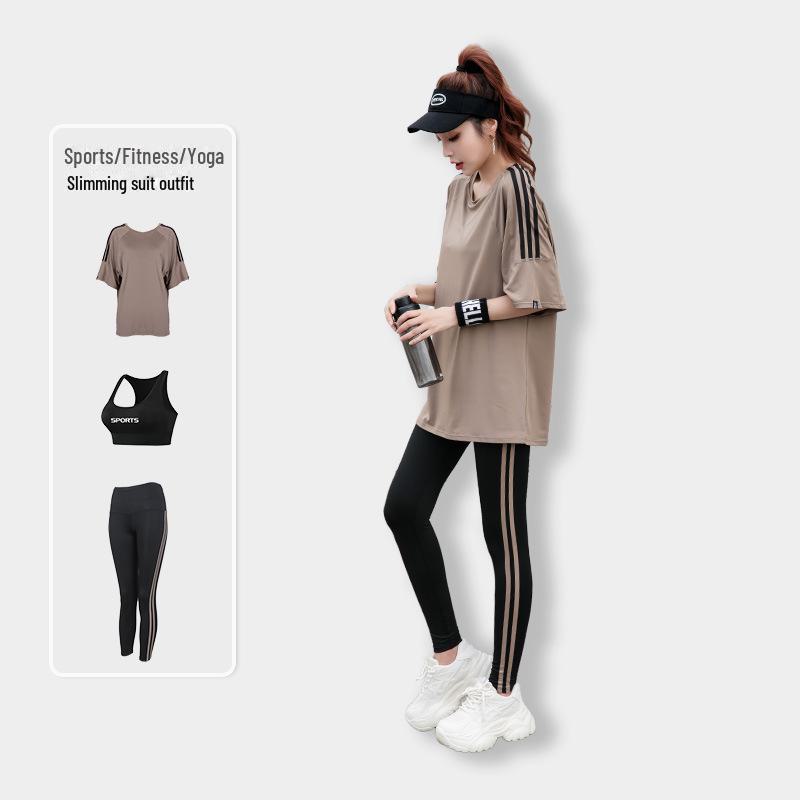 2024 Новая летняя футболка свободного кроя с коротким рукавом для йоги и бега