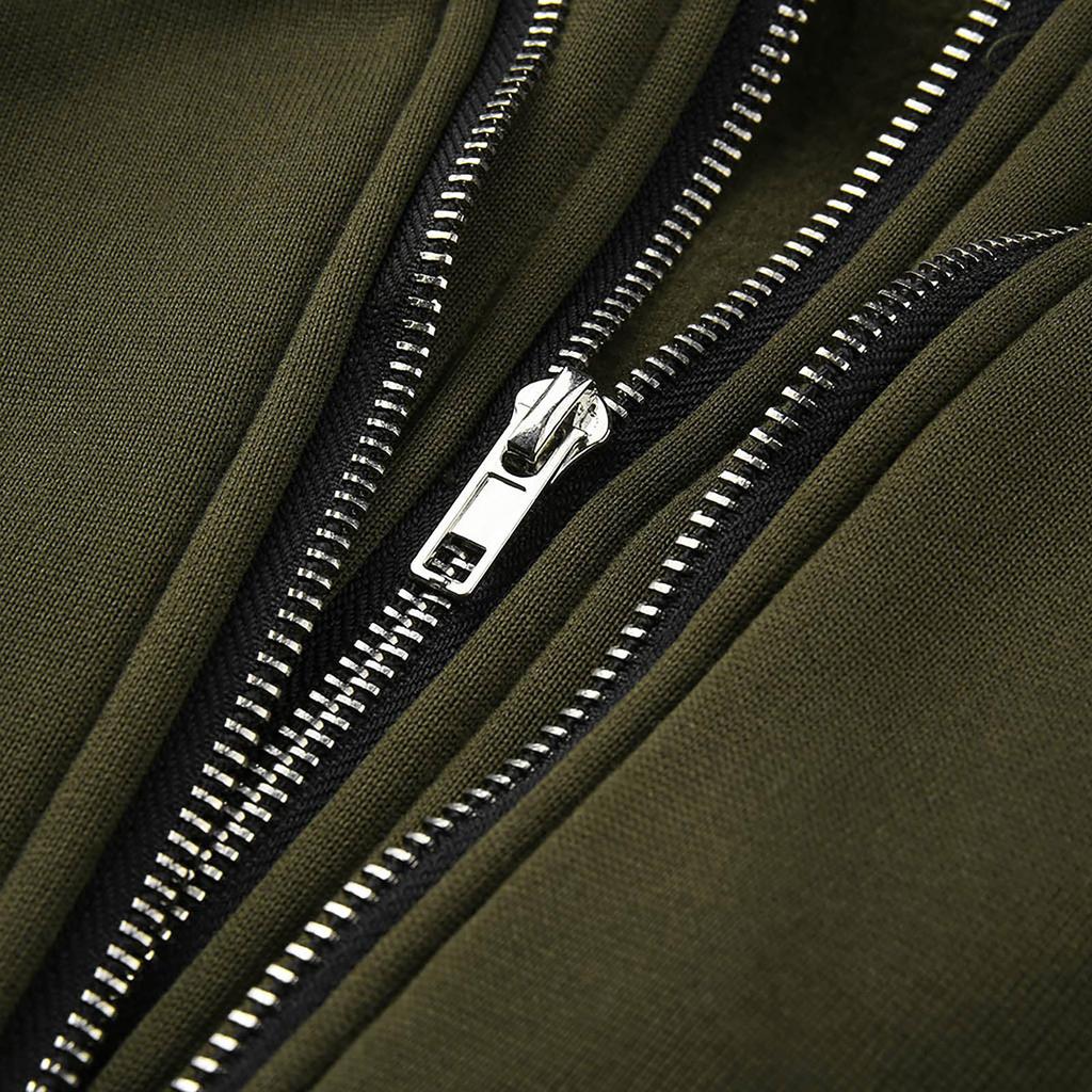 Women's Fashion Casual Solid Color Hooded Pocket Long Sweatshirt With Zipper, Mid-Length Fake Two-Piece Loose Coat