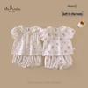 MS.PUALA Summer Baby Girl's Cotton Homewear Set