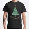 Men Fashion Casual Short Sleeves Merry and Bright Christmas Tree Tops Aesthetic Vintage Oversized T-shirts