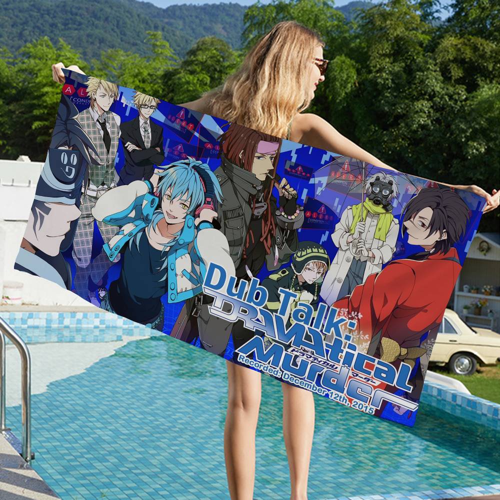 BL Game D-Dramatical M-Murder Anime Beach Swimming Towel Soft Absorbent Washcloth Children's Gifts for Kids Travel Camping Gym