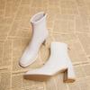 Women with Square Head and Thick Heels In Autumn and Winter 2025 New Women's Short Boots High Heels and Fashion Ankle Boots