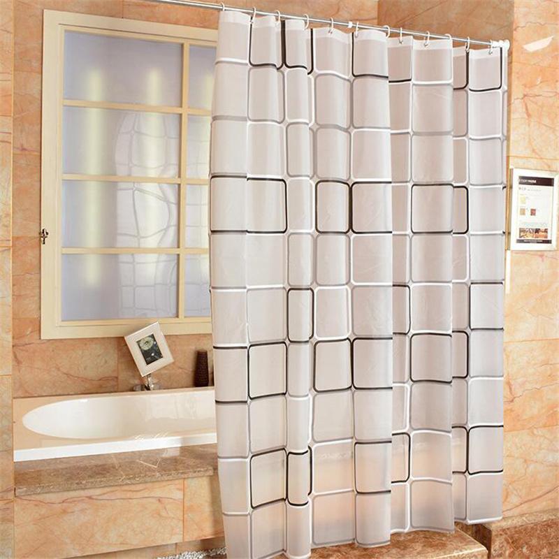 3D печатная геометрическая большая квадратная занавеска для душа PEVA, утолщенная водонепроницаемая устойчивая к плесени перегородка для ванной комнаты, универсальная занавеска