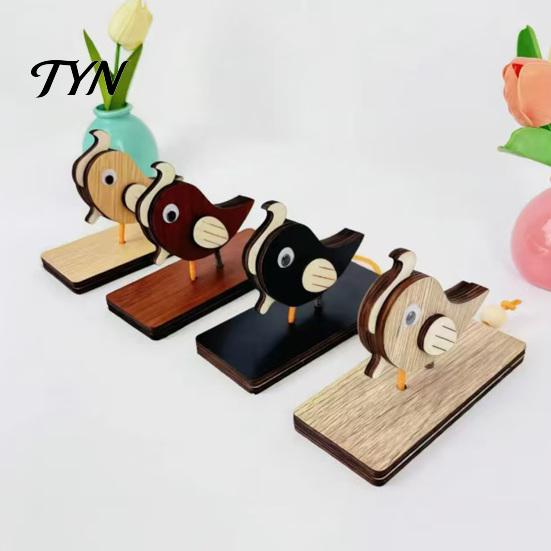 Vintage Style Door Decor Wooden Woodpecker Knocker, Rustic Knocker with Pull Rope, Cute Animal Doorbell for Shop Handmade Home Front Functional