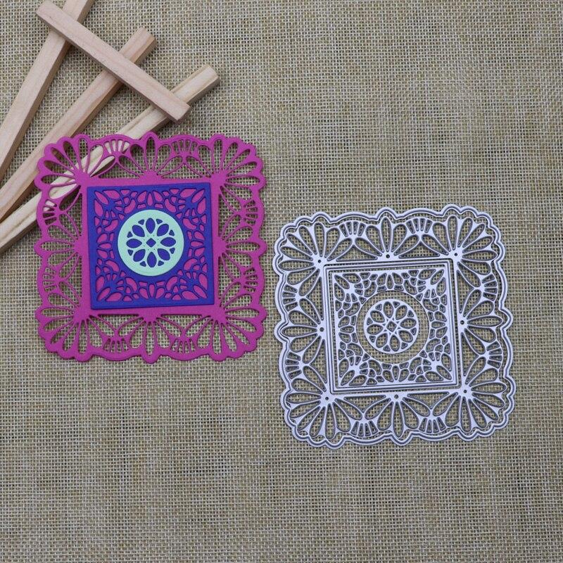 Square Circle Flower Metal Cutting Dies Stencils For DIY Scrapbooking Embossing Handcraft
