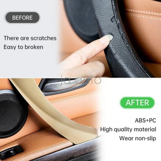 ЗАДНЯЯ ЛЕВАЯ БЕЖЕВАЯ ВНУТРЕННЯЯ НАРУЖНАЯ ПАНЕЛЬ ДВЕРИ РУЧКА РЫЧАГ НАКЛАДКА ДЛЯ BMW E90 328i