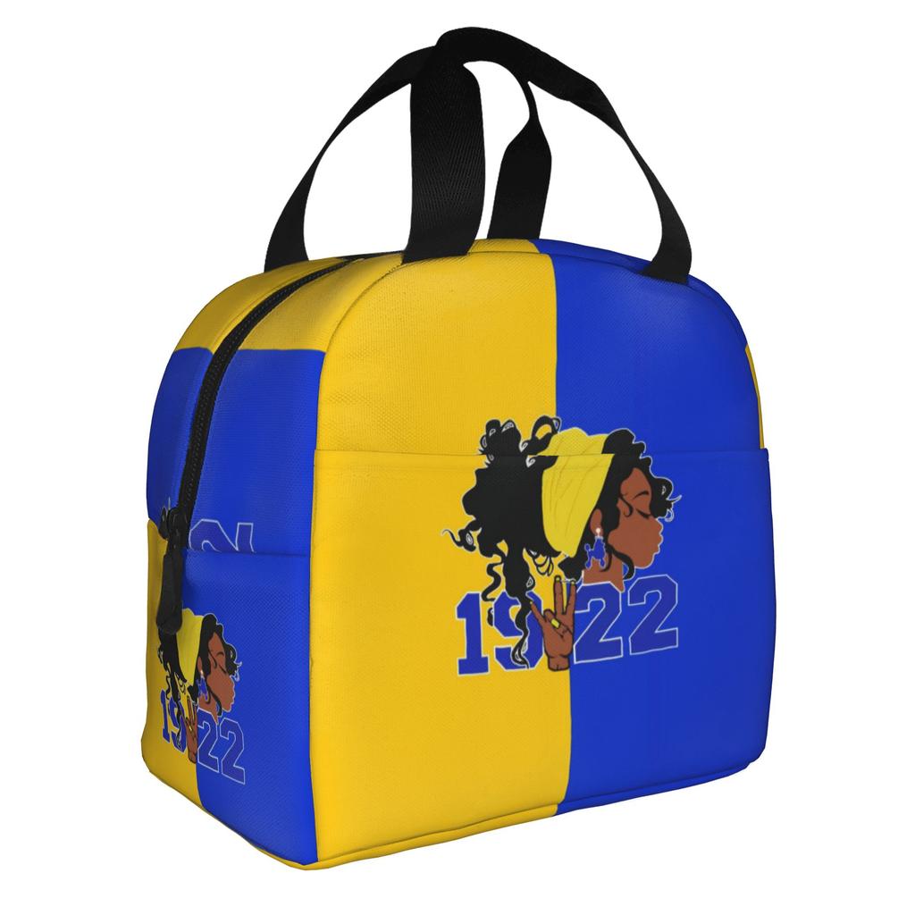 SGRHO1922 Sigma Gamma Rho Insulated Lunch Bag for School Office African American Sorority Portable Cooler Thermal Bento Box