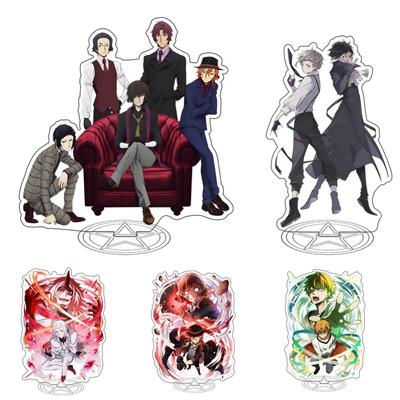 Фигурка на акриловой подставке Bungou Stray Dogs, Эдогава Рампо Федор Достоевский, Накахара Чууя, настольная игрушка-подставка