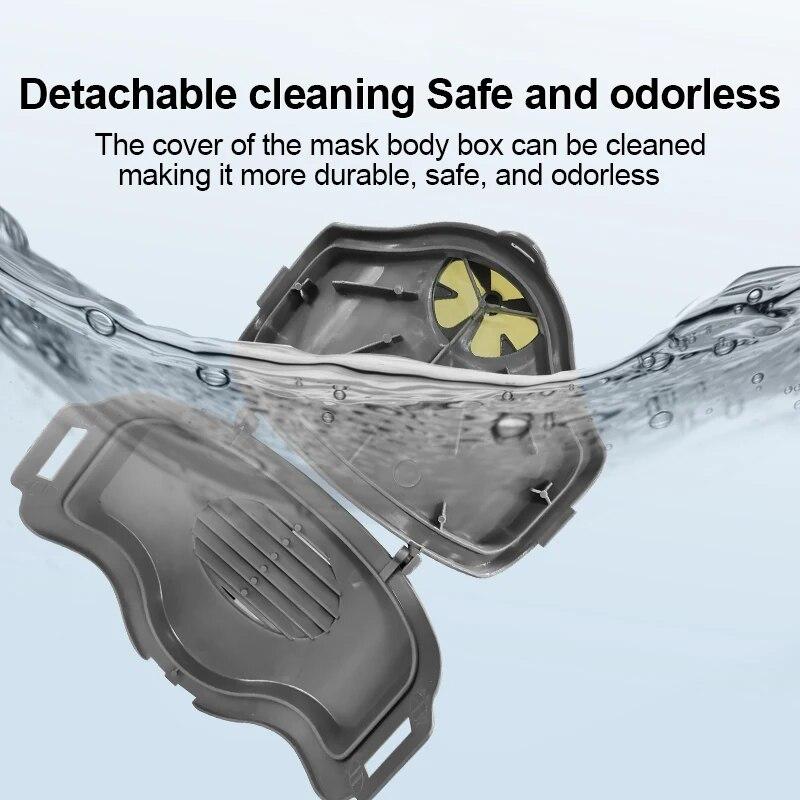 Половина лица Пылезащитная маска Респиратор Пыленепроницаемая рабочая резиновая маска Хлопковый фильтр для DIY Чистка дома Плотник Строитель Полировка