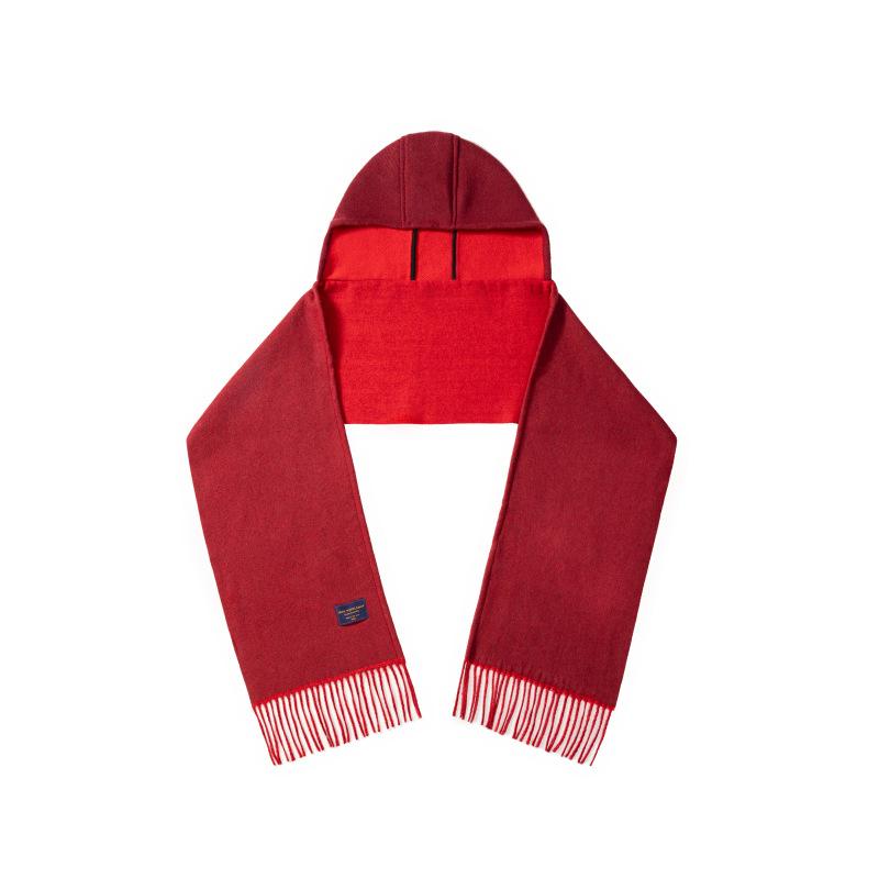 2025 Женский Осень/Зима Новый Двусторонний Шерстяной Плащ С Капюшоном Универсальный Шарф, Высококачественный Шарф, Простая Шаль