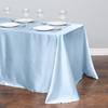 White Rectangle Satin Tablecloth Wedding Table Cloth For Christmas Baby Shower Birthday Events Banquet Decor Home Dining Table