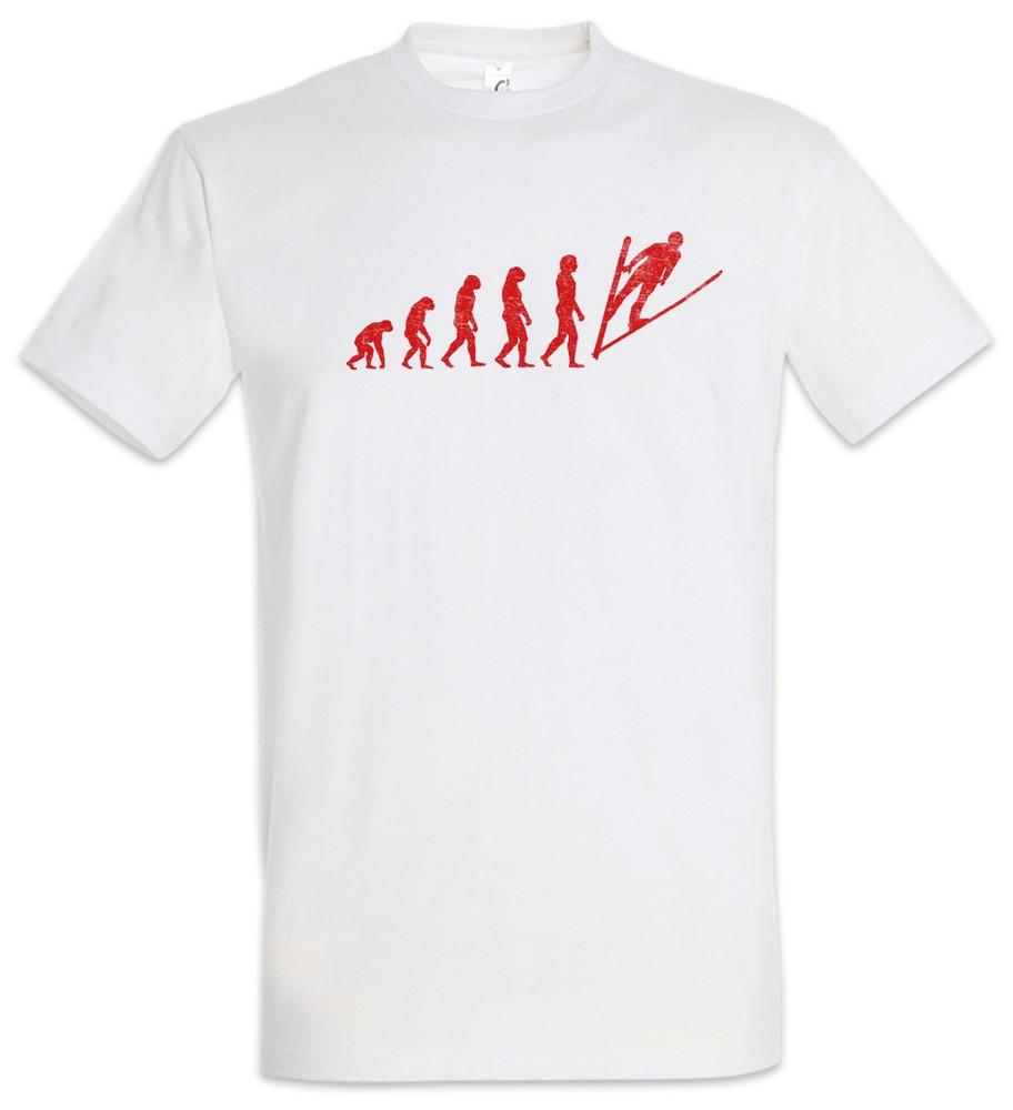 Футболка Прыжки на лыжах Эволюция Веселый спорт Спортивный тренер Тренировка Чарльз Дарвин