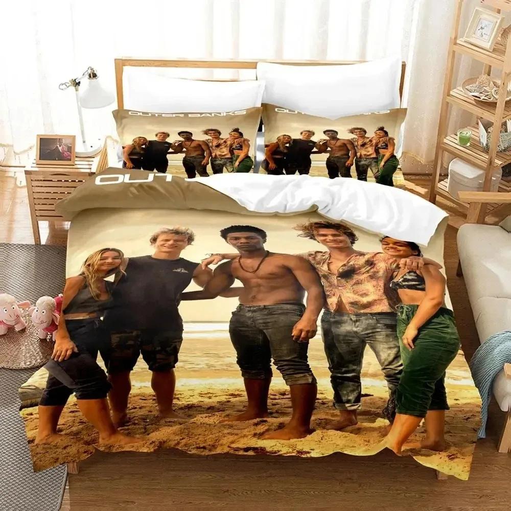 3D Print TV Outer Banks Bedding Set Double Twin King Duvet Cover Comforter Pillowcase Boys Girls Adults Bedroom