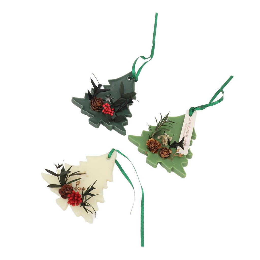 3 шт. Ароматизированное восковое саше для подвешивания в форме рождественской елки, долговечная ароматерапевтическая восковая таблетка с цветочным ароматом для шкафа, гардероба, спальни