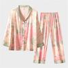 Nightwear Women's Summer High-End Celebrity Style Gardenia Senior Sense of Home Wear Silk Thin Section Pajamas Suit