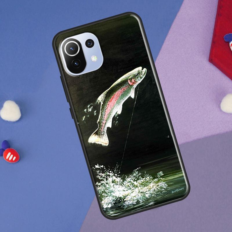 Rainbow Trout Fishing Cover For Xiaomi 14 Ultra 13 11T 12T 13T 14T Pro POCO X6 X7 Pro X3 X5 F3 F5 F6 M6 Pro Case