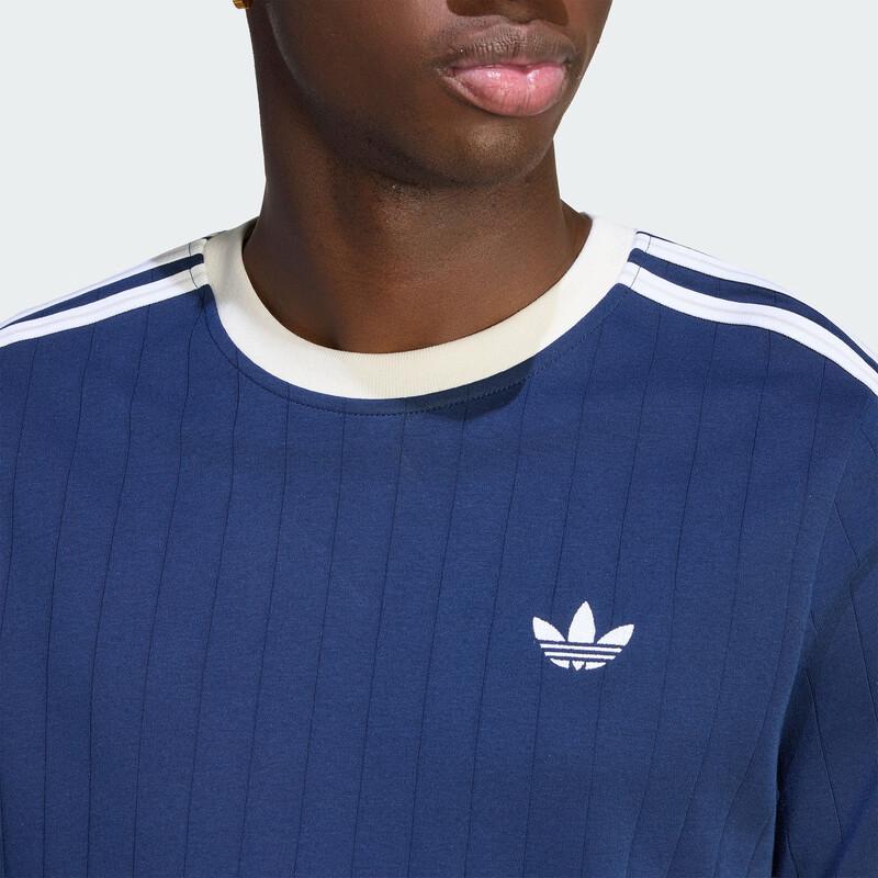 adidas Мужская футболка с коротким рукавом и 3 полосками, приталенная