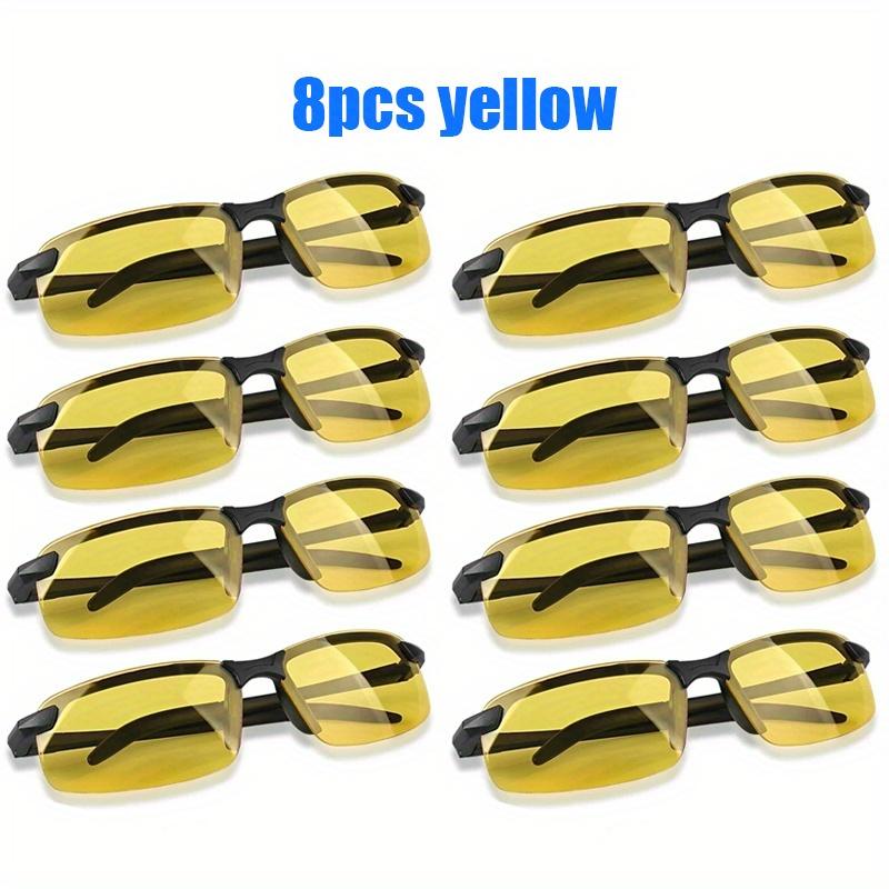 Yellow Night Vision Driving Glasses PC Ultralight Driver Mirror Women Men Night Vision Car Driving Glasses Outdoor Fashion Ornament Jewelry