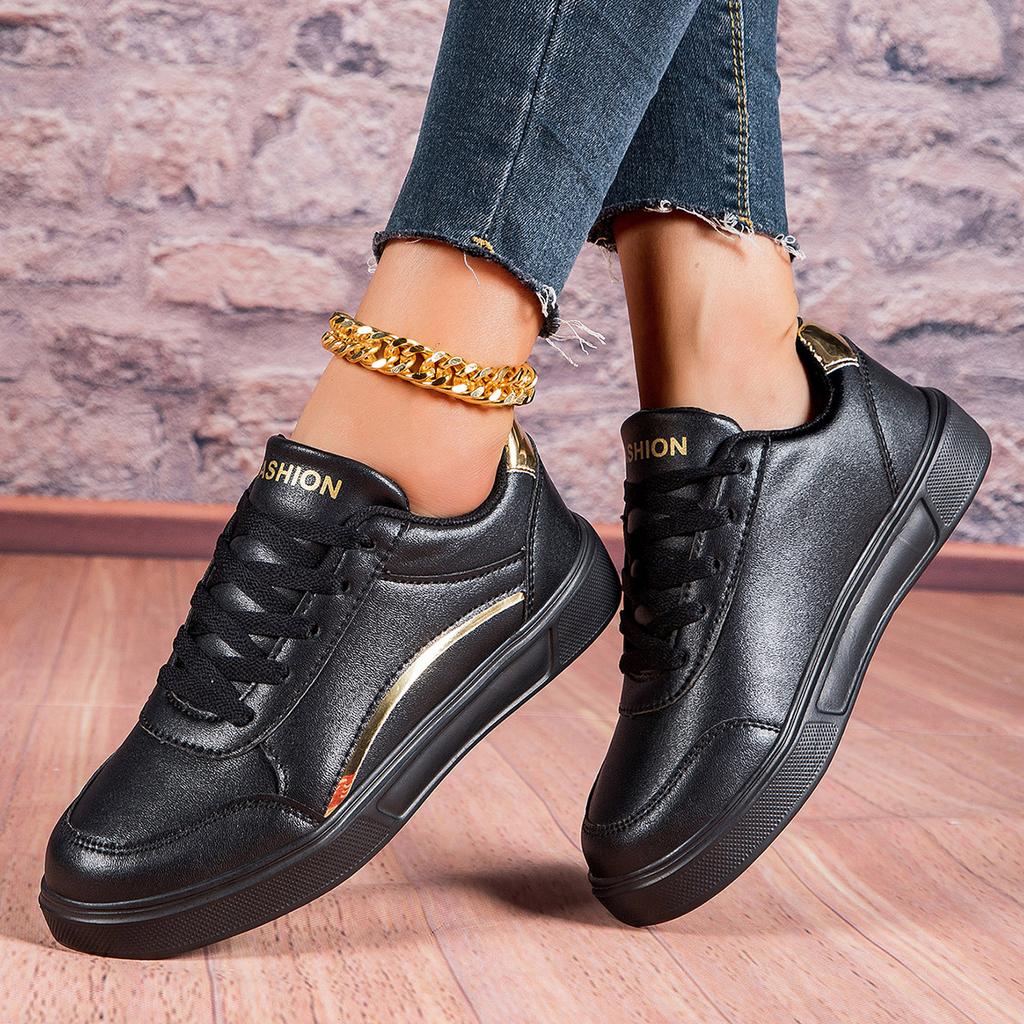 TUINANLE Белая обувь. Женская спортивная обувь из искусственной кожи. Кроссовки для скейтборда на плоской подошве.